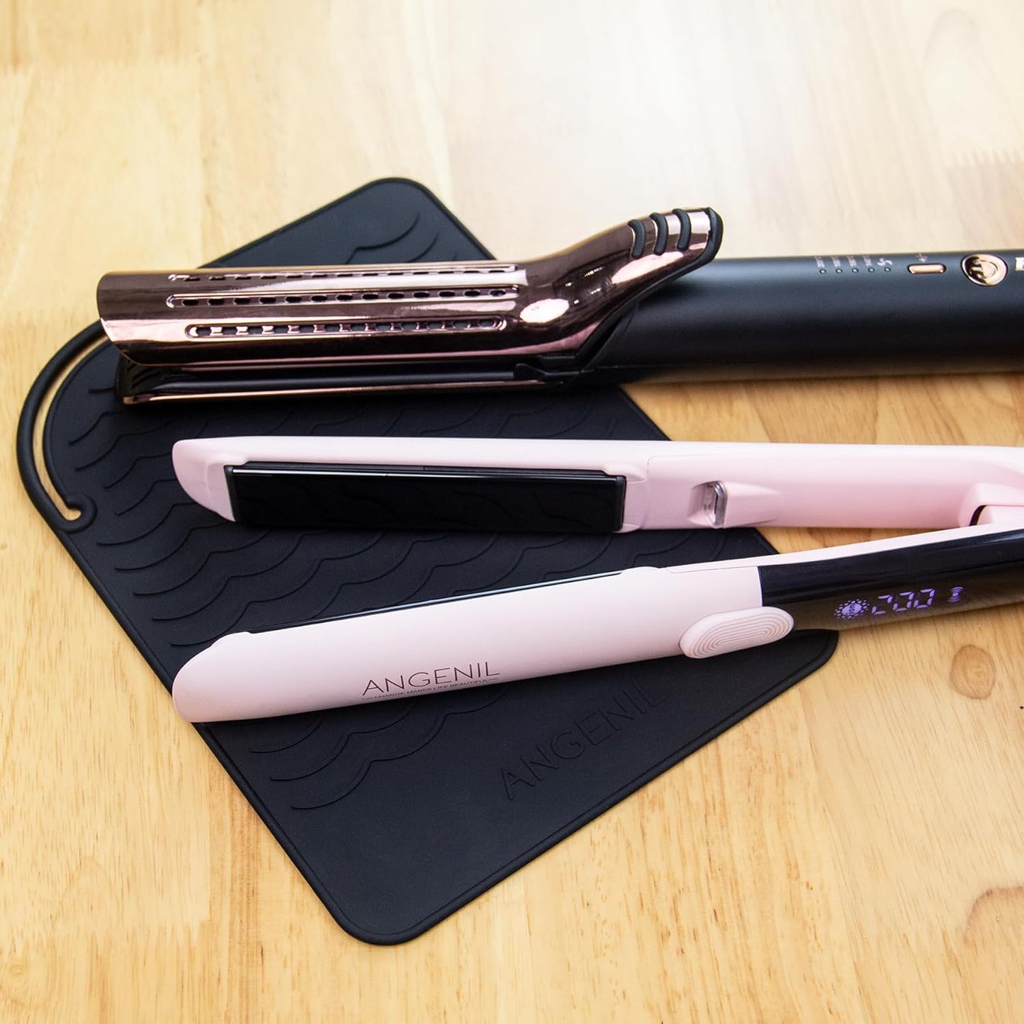 ANGENIL Heat Resistant Mat for Curling Irons, Hair Straighteners, and Flat Irons - Silicone Counter