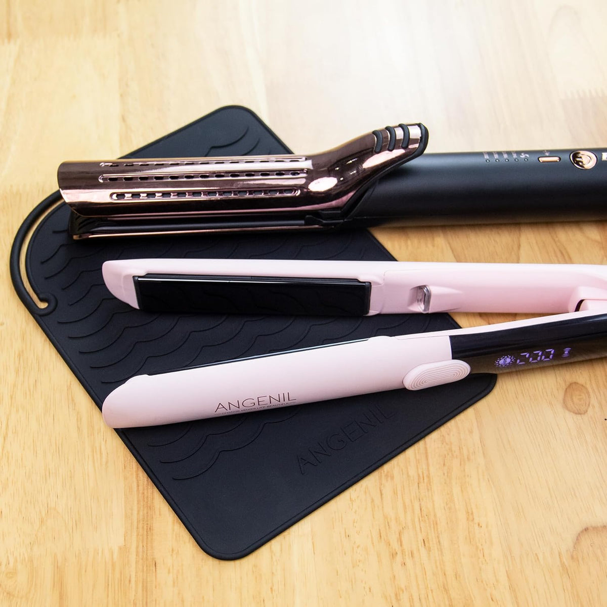 ANGENIL Heat Resistant Mat for Curling Irons, Hair Straighteners, and Flat Irons - Silicone Counter