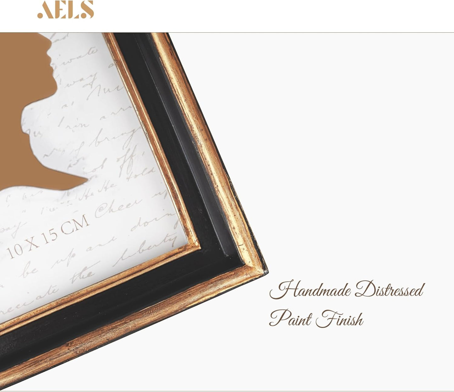 AELS 4x6 Inch Vintage Picture Frame, Elegant Luxury Antique Photo Frames with Glass Front, Photo