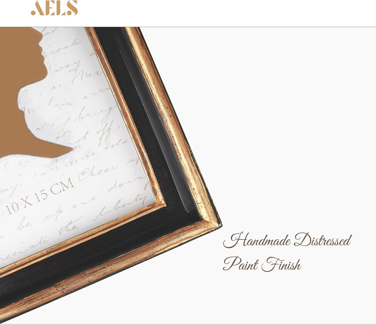 AELS 4x6 Inch Vintage Picture Frame, Elegant Luxury Antique Photo Frames with Glass Front, Photo