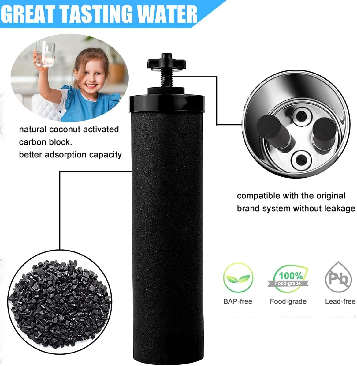 Water Filter Replacement Compatible with Big Berkey® Gravity Filter System Parts and Accessories