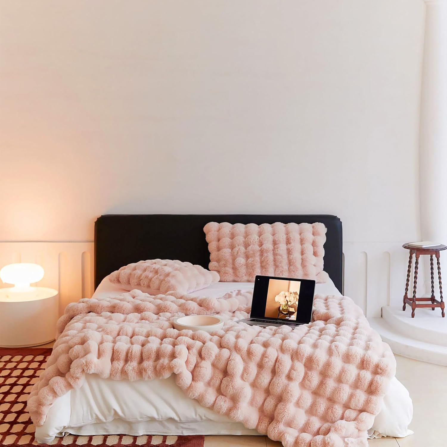 UKELER Large Fluffy Bed Blankets Throws Cozy Shaggy Faux Fur Blanket Soft Plush Thick Throw Blanket