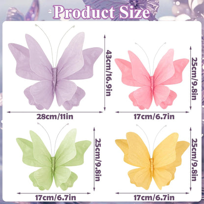 SUNBEAUTY Butterfly Party Decorations, 3D Paper Butterfly Decoration, Hanging Paper Butterfly for