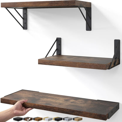 BAYKA Wall Shelves for Bedroom Decor, Floating Wall Shelves for Living Room Kitchen Storage, Wall