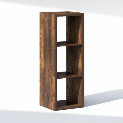 Furinno Cubic Extra Thick 3-Cube Closet Organizers and Storage, Amber Pine
