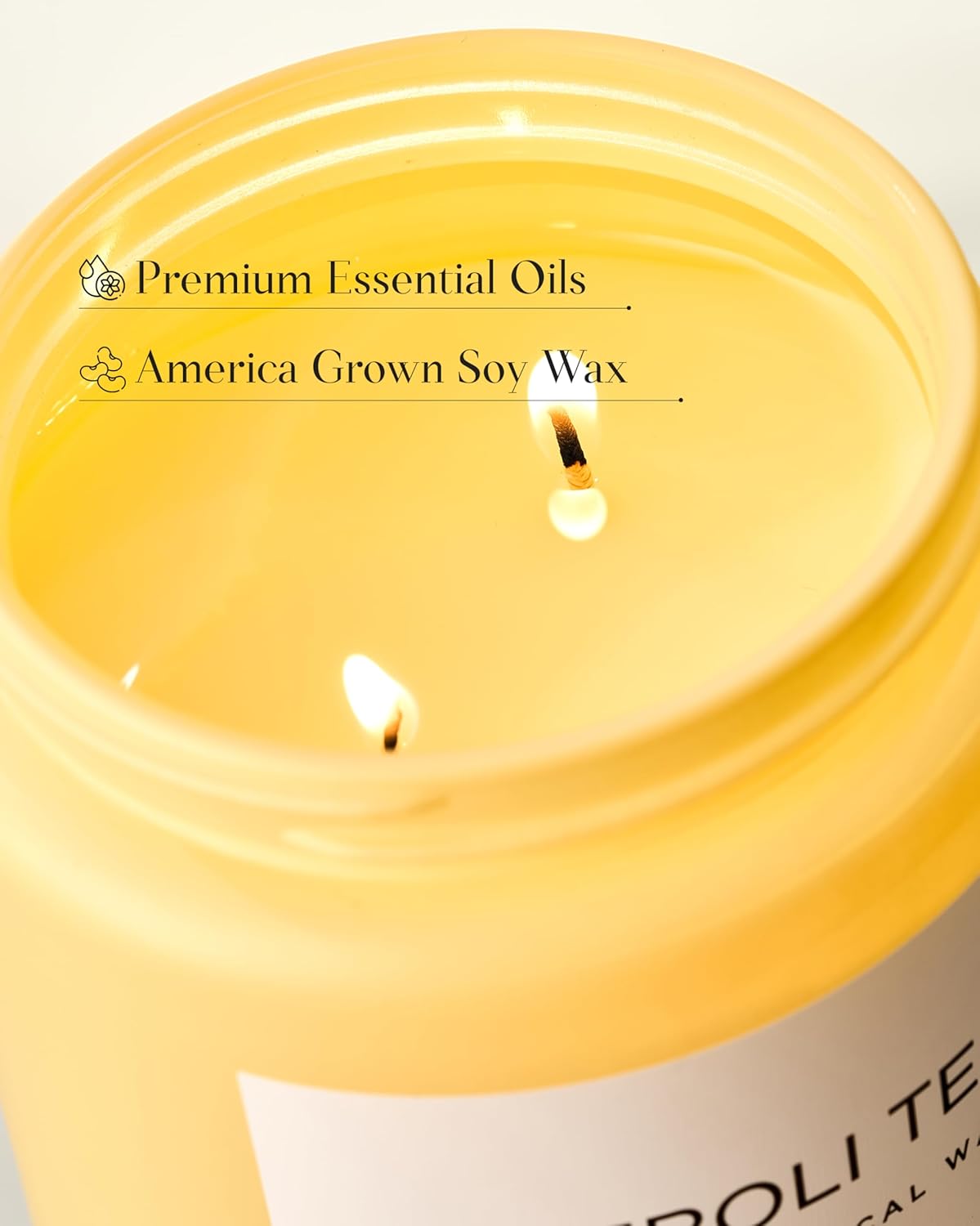 M&SENSE Neroli Tea Scented Candle, 19.4oz 110 Hours Long Lasting Burn 2 Wick Non Toxic Natural Soy