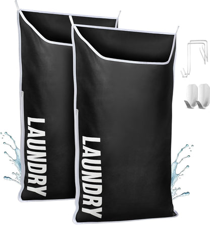 Hanging Laundry Hamper Bag XL 40x22", Space Saving over the Door Storage Bags, Behind the Door