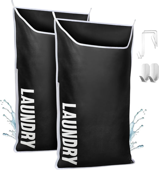 Hanging Laundry Hamper Bag XL 40x22", Space Saving over the Door Storage Bags, Behind the Door