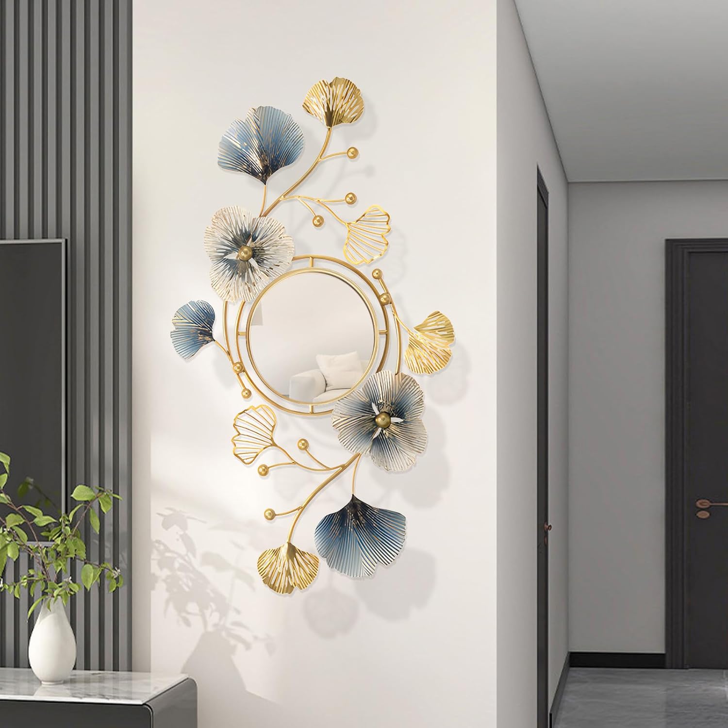 Lucky Monet Wall Art Decor Large Metal Wall Art Modern Geometric Circular Decor Wall Sculptures