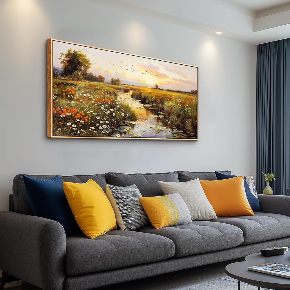 PHAOHUAXM Large Canvas Wall Art For Living Room Wall Decor For Bedroom Watercolour Painting Office