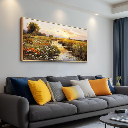 PHAOHUAXM Large Canvas Wall Art For Living Room Wall Decor For Bedroom Watercolour Painting Office