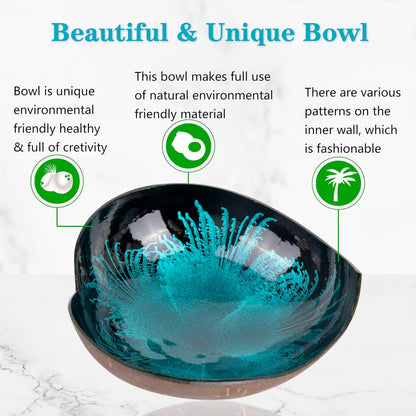 Coconut Bowls Decorative Candy Dish - Heart Acai Bowl, Natural Wooden Candy Dish, Key Bowl Holder