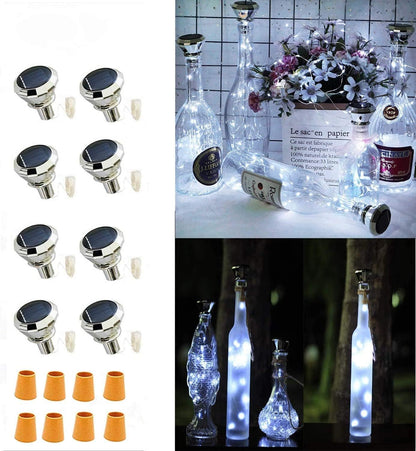 Solar Cork Lights Outdoor - Waterproof Fairy Lights for Wedding Party, Garden, Patio & Pathway