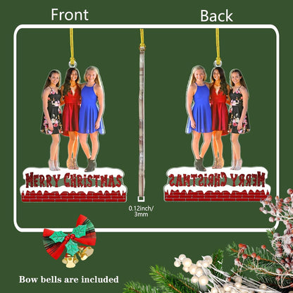 Personalized Christmas Ornament 2025, Photo Acrylic Customized Family Baby's Frist Christmas