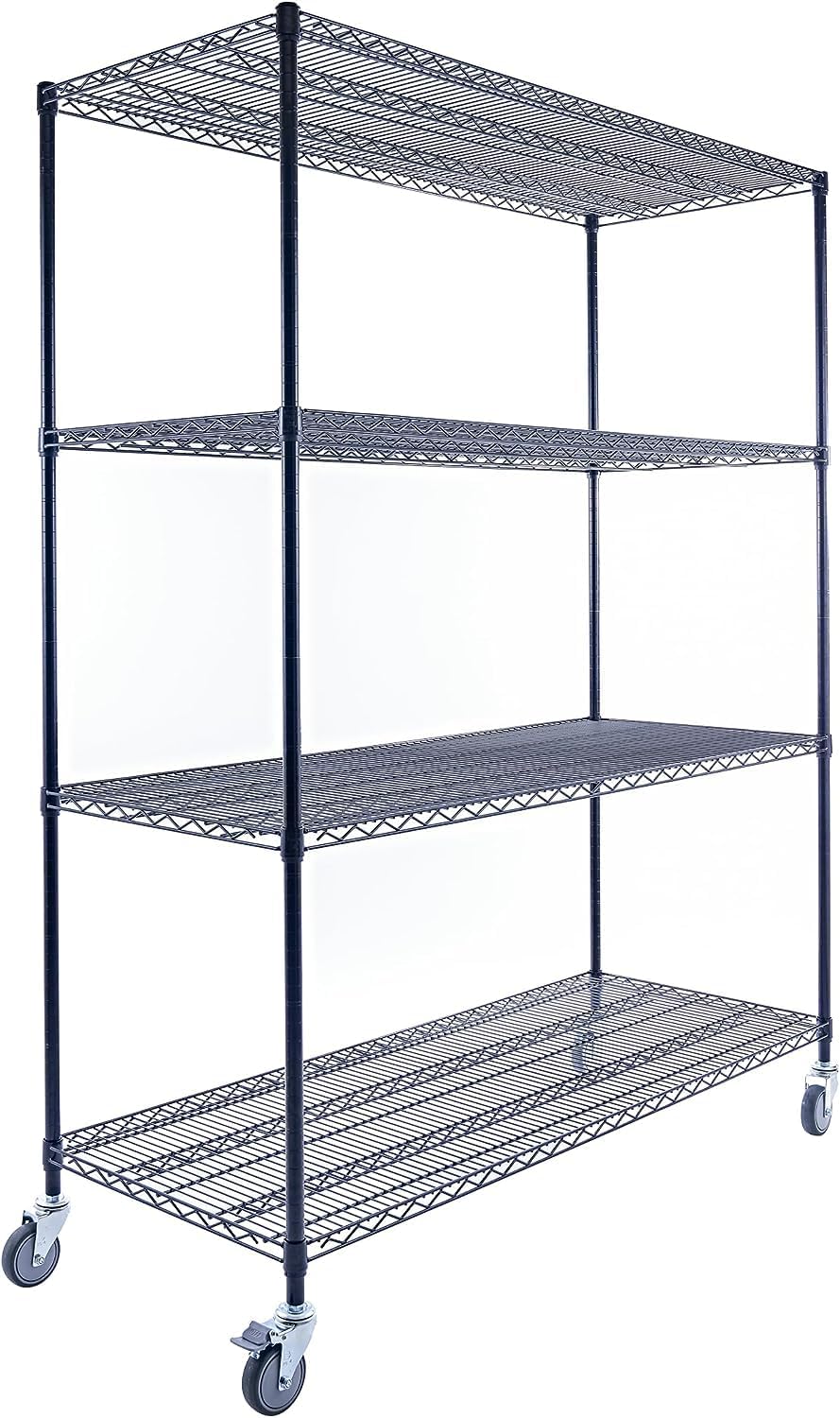 60"x24"x72" Premium Metal Steel 4-Tier Wire Shelving NSF 3200 LBS MAX Capacity Heavy Duty Storage