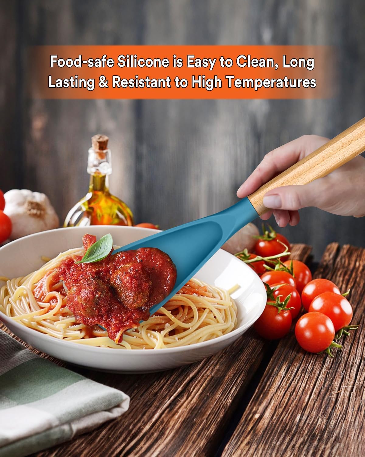 Multifunction Spatula Spoon for Nonstick Cookwares, Great for Cooking and Serving, Sturdy BPA-Free