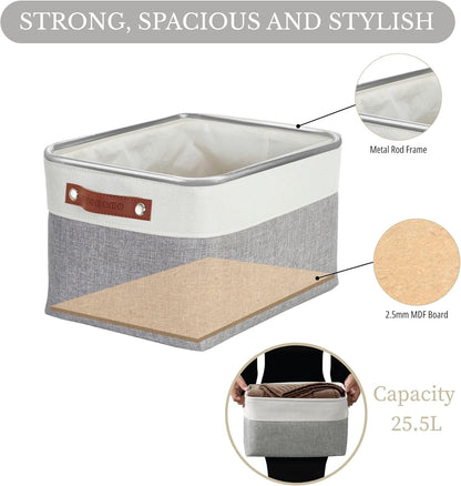 DECOMOMO Storage Bins Fabric Storage Baskets for Shelves, Linen Closet Organization Toys Nursery