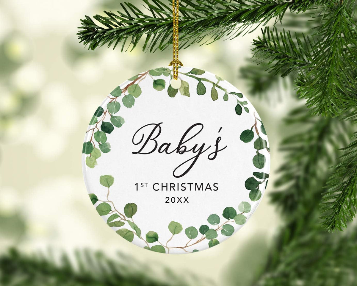Andaz Press Custom Year Round Ceramic Porcelain Christmas Tree Ornament Keepsake Collectible Gift