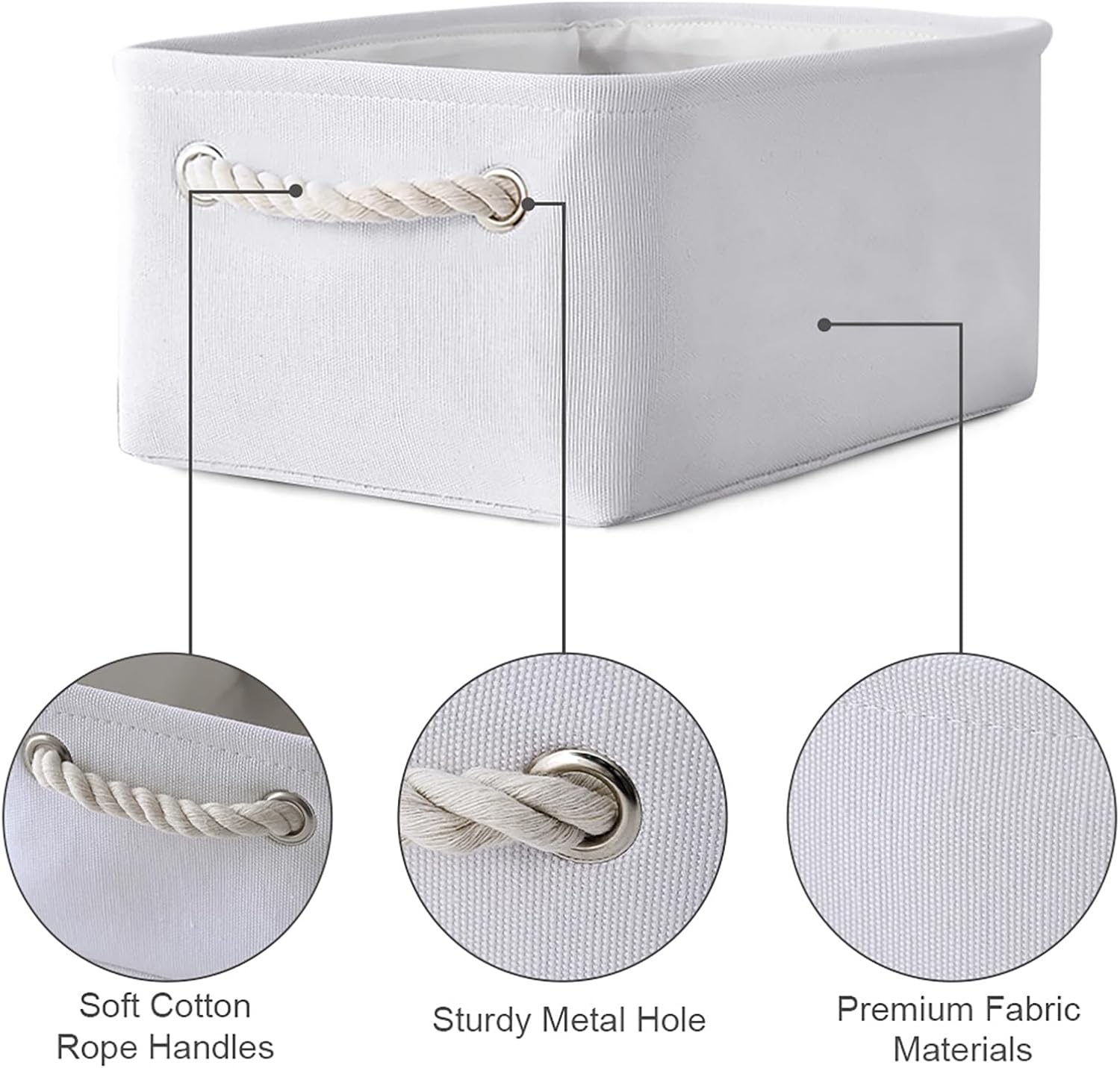 TheWarmHome Storage Basket for Gifts Empty - 11.8x7.8x5.2 inch 1 Pack Fabric Storage Cubes, Nursery