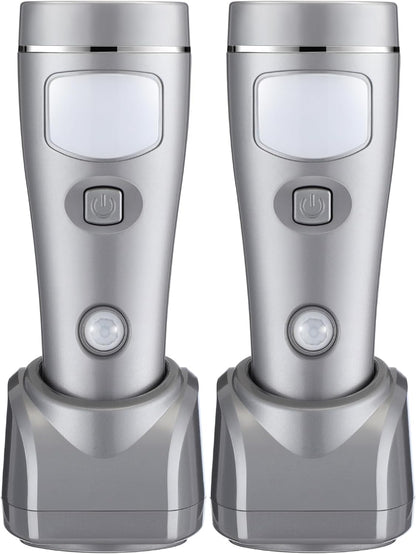 Enhon 2 Pack 4 in 1 LED Emergency Lights for Home Power Failure, Rechargeable Plug in Flashlight