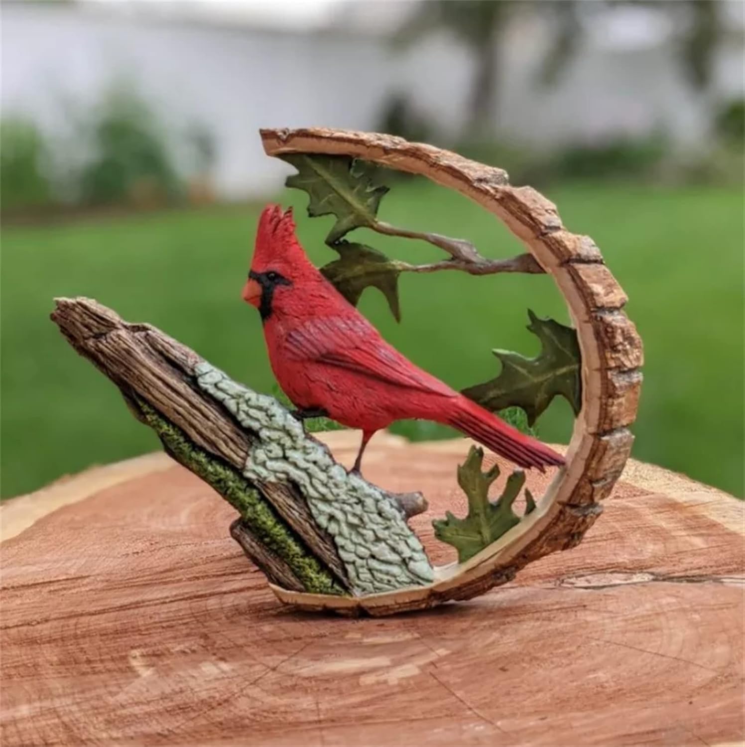 Cardinal Wood Carving - Handmade 'Cardinals Appear When Angels are Near', Unique Original Art