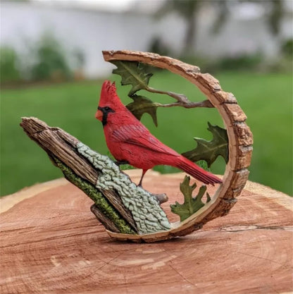 Cardinal Wood Carving - Handmade 'Cardinals Appear When Angels are Near', Unique Original Art