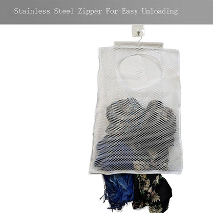 Hanging Mesh Laundry Hamper (30in*20in*2in) Large Dirty Clothes Bag, Can Be Used Behind The Door &