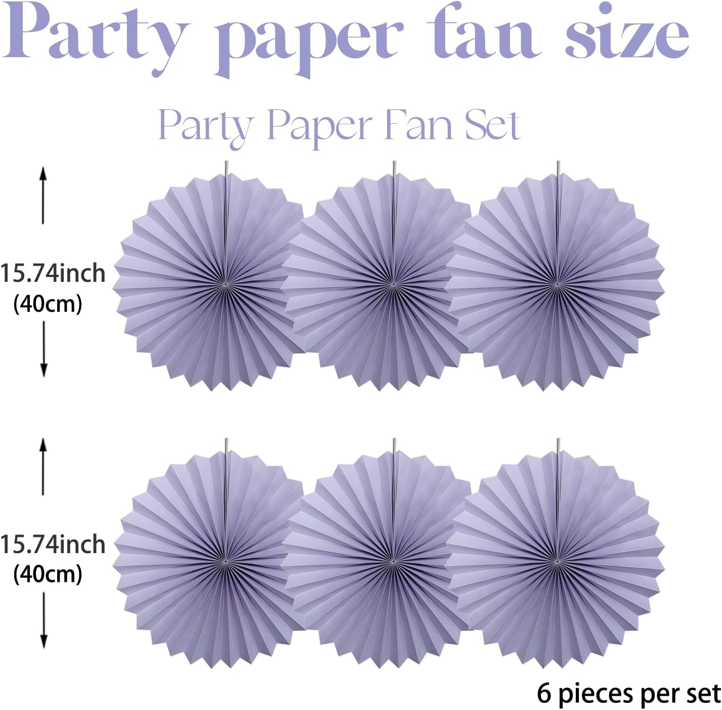 Purple Birthday Decorations,DIY Purple Paper Fans Hanging Decoration ,Party Decorations for Adults