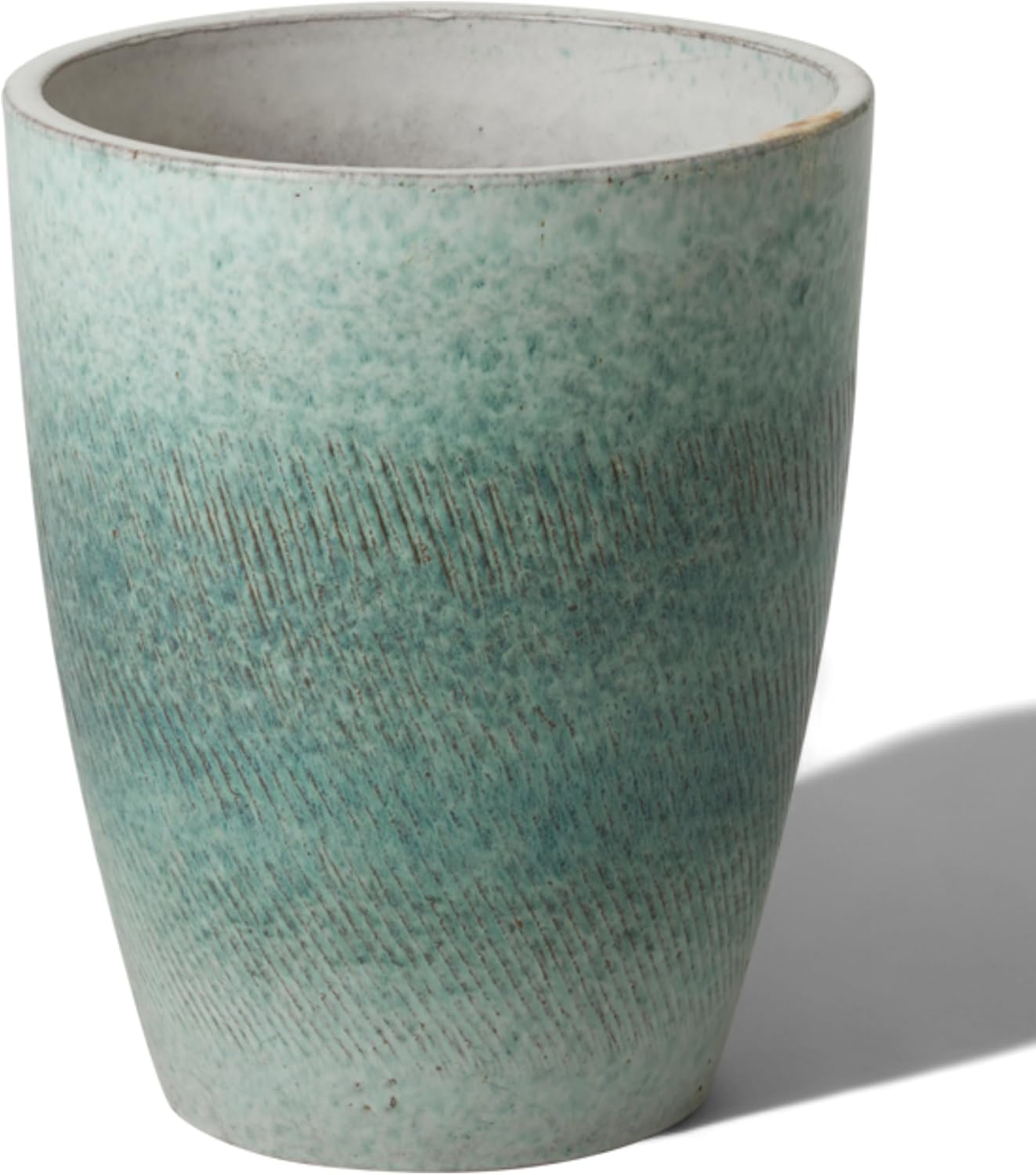Emissary Home and Garden Bullet 11.5 in. Coastal Splash Ceramic Round Planter (11.5 in. L x 11.5