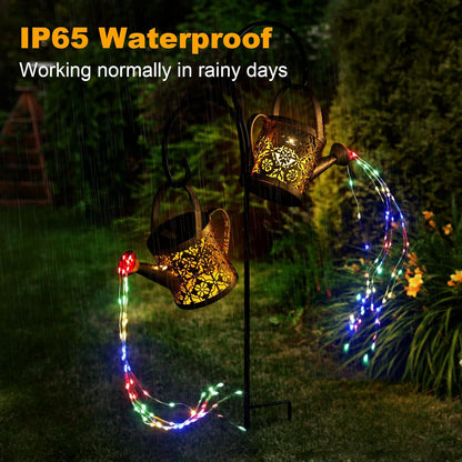 Merear Solar Watering Can Lights Outdoor with 8 Multi-Color Changing Modes, IP65 Waterproof