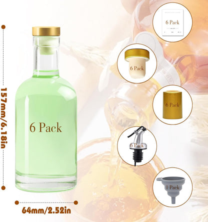 Olive Oil Dispenser Bottle for Kitchen, Clear Glass Oil and Vinegar Dispenser Set, Coffee Syrup