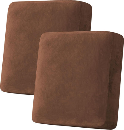 H.VERSAILTEX Velvet Stretch Couch Cushion Cover Plush Cushion Slipcover for Loveseat Cushion