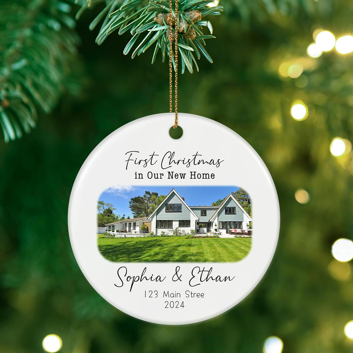 Personalized First Christmas in Our New Home Ornament 2025, New House Address Christmas Ornaments