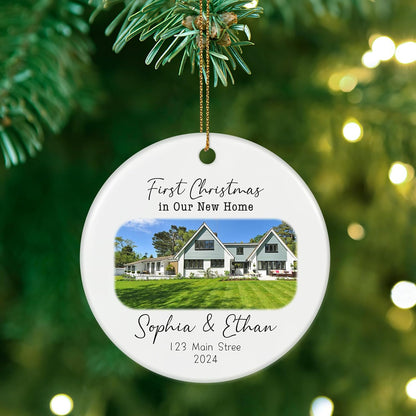 Personalized First Christmas in Our New Home Ornament 2025, New House Address Christmas Ornaments