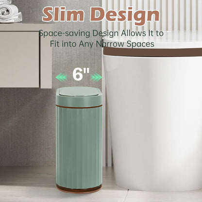 ELPHECO Bathroom Trash Can with Automatic Lid 2 Gallon Sensor Trash Bin, Smart Garbage Can IPX5