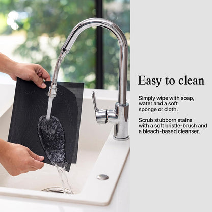 Placemats Set of 4 - Easy Clean Woven Vinyl Placemats for Dining Table, Indoor/Outdoor Place Mats