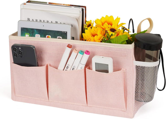 Bedside Storage Caddy/Bedside Hanging Storage Bag for Headboards Bunk Beds Dorm Rooms Book Phone