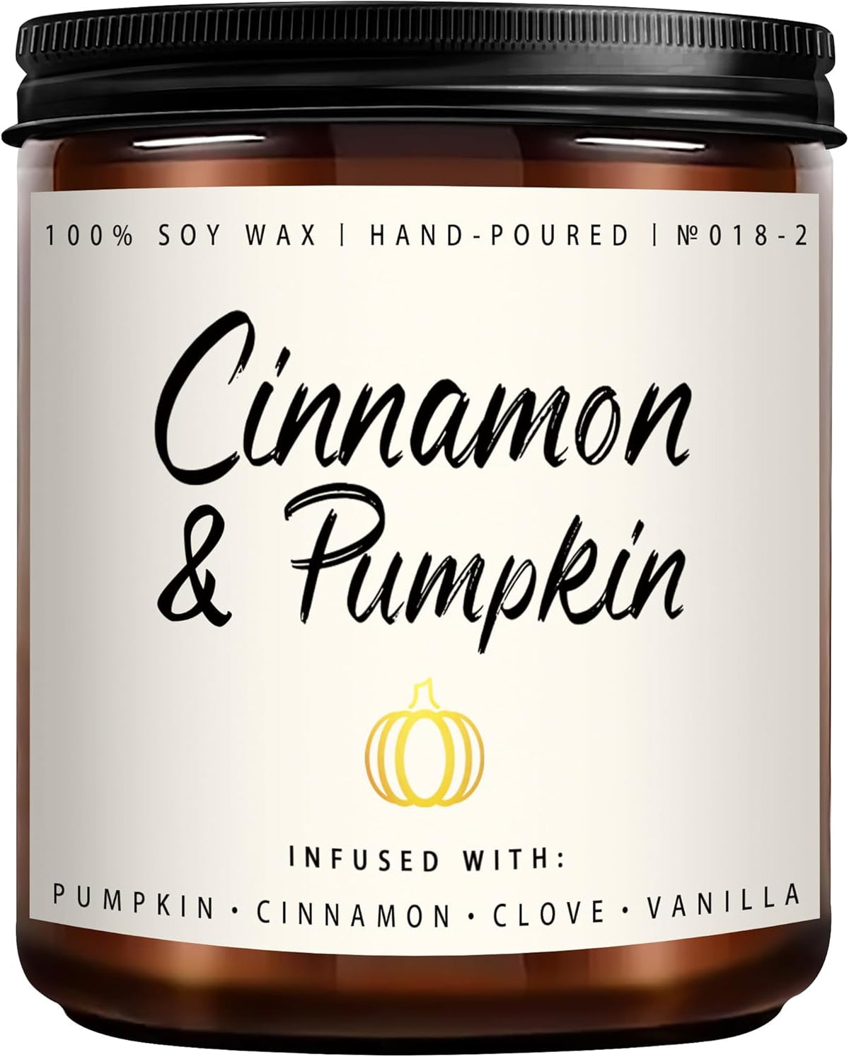 Cinnamon & Pumpkin Scented Candle – Fall Candles for Home Scented, Soy Candles for Home, 7 oz Cozy