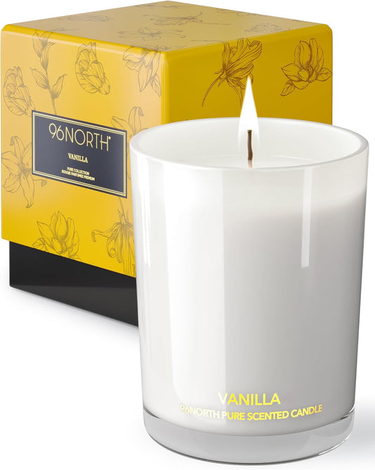 96NORTH | Pure Vanilla Candle | 100% Natural Soy Wax | One Wick Jar Candle | Natural Fragrance