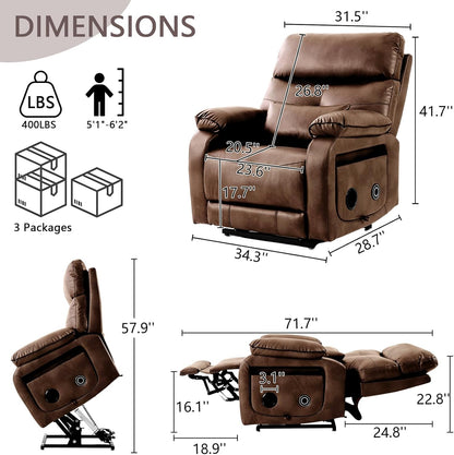 Dual Motor Power Lift Recliner Chair for Adult & Elderly, Infinite Position Lay Flat Lift Chair
