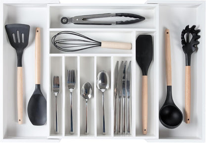 Premium Silverware, Flatware and Utensil Organizer for Kitchen Drawers, Food-Safe Contract Grade