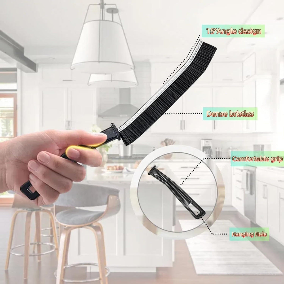 Crevice Cleaning Brush, Multifunctional Cleaning Brush Tool, Bathroom Gap Brush,Grout Brush