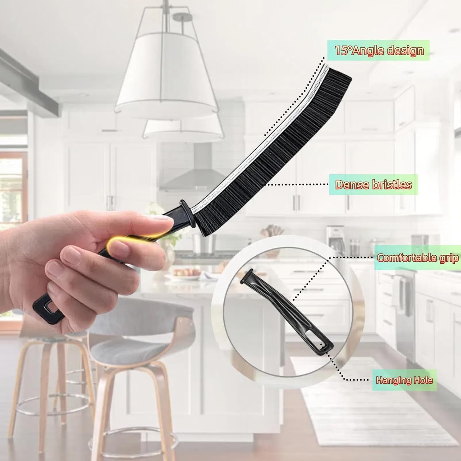 Crevice Cleaning Brush, Multifunctional Cleaning Brush Tool, Bathroom Gap Brush,Grout Brush
