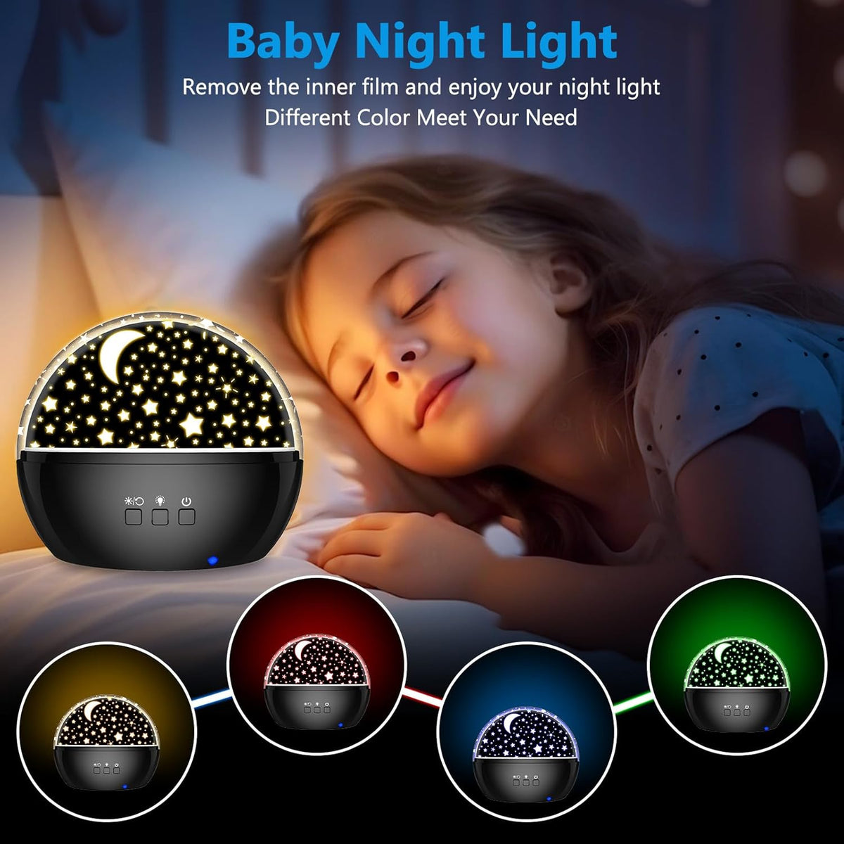 Superhero Night Light Projector for Boy,Kids Night Lights with Spiderman and Star Theme,360 Degree