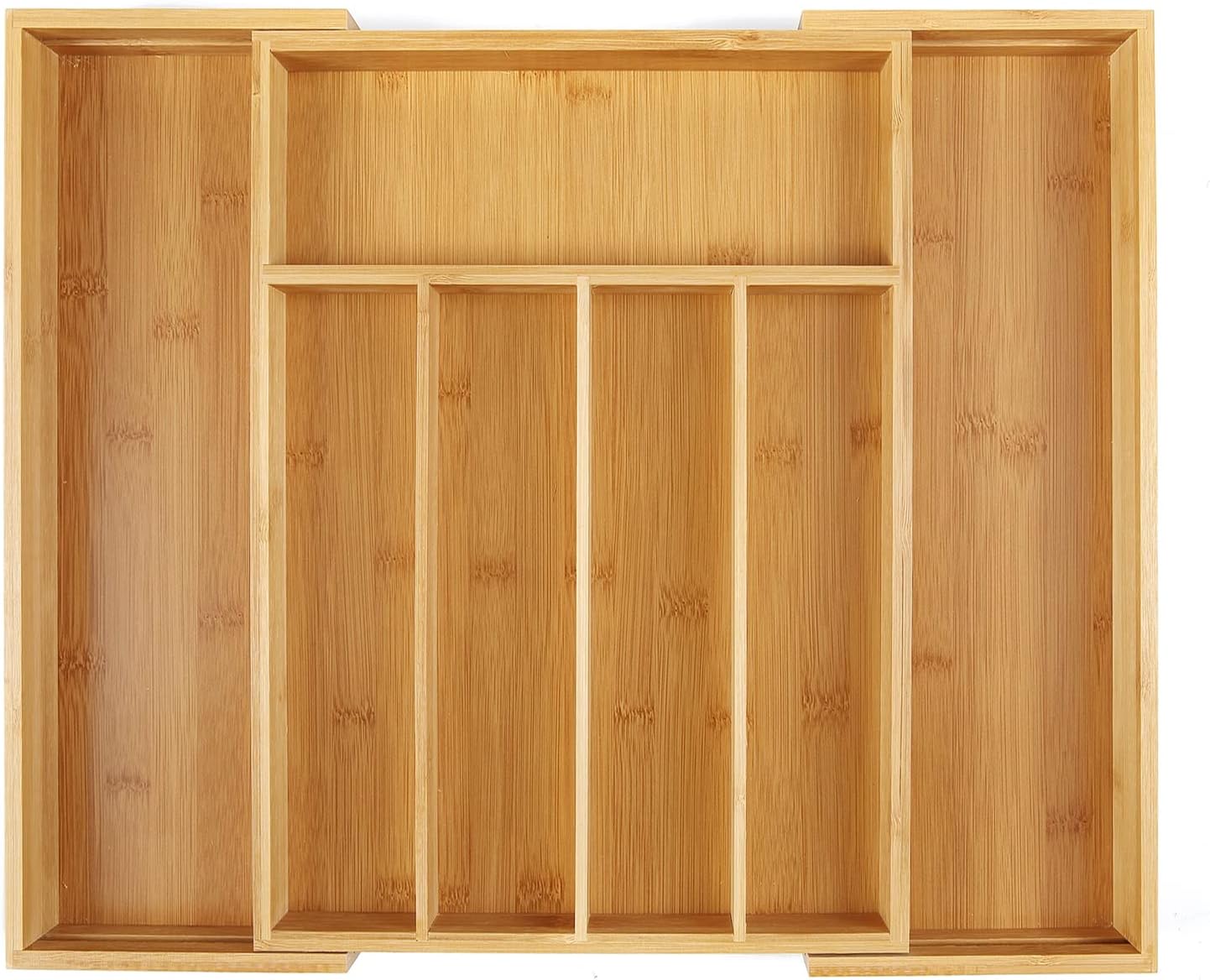 Utoplike Bamboo Cutlery Tray Silverware, Drawer Dividers for Kitchen Utensils, Flatware Tray Drawer