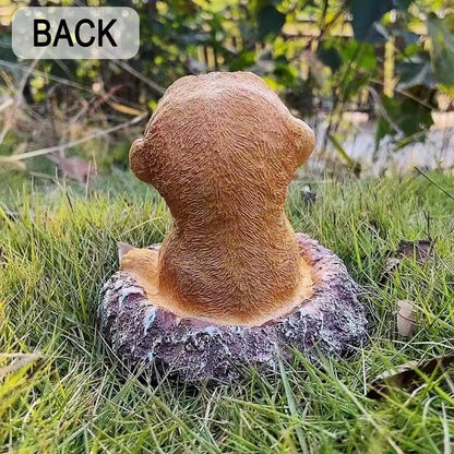 Meerkat Statue - Charming Meerkat Garden Animal Statue: Lifelike Decor Accent for Your Yard or