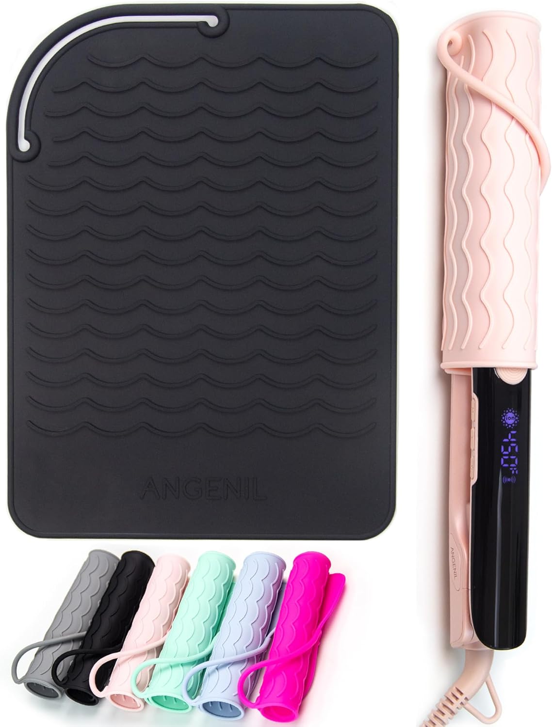 ANGENIL Heat Resistant Mat for Curling Irons, Hair Straighteners, and Flat Irons - Silicone Counter
