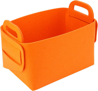 Minoisome Storage Basket Felt Storage Bin Collapsible& Convenient Box Organizer with Carry Handles