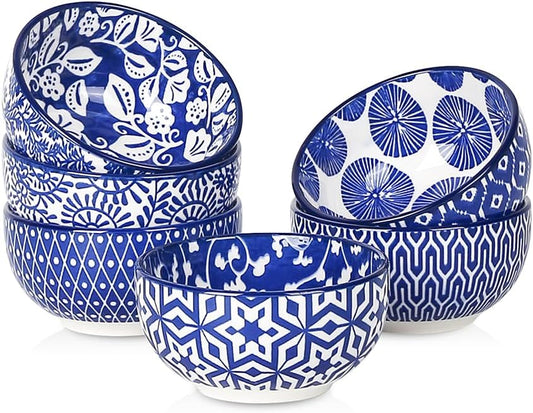 Selamica Ceramic 4 OZ Dipping Bowls Set, 3.5 Inch Mini Bowls for Dipping, Side Dishes, Microwave