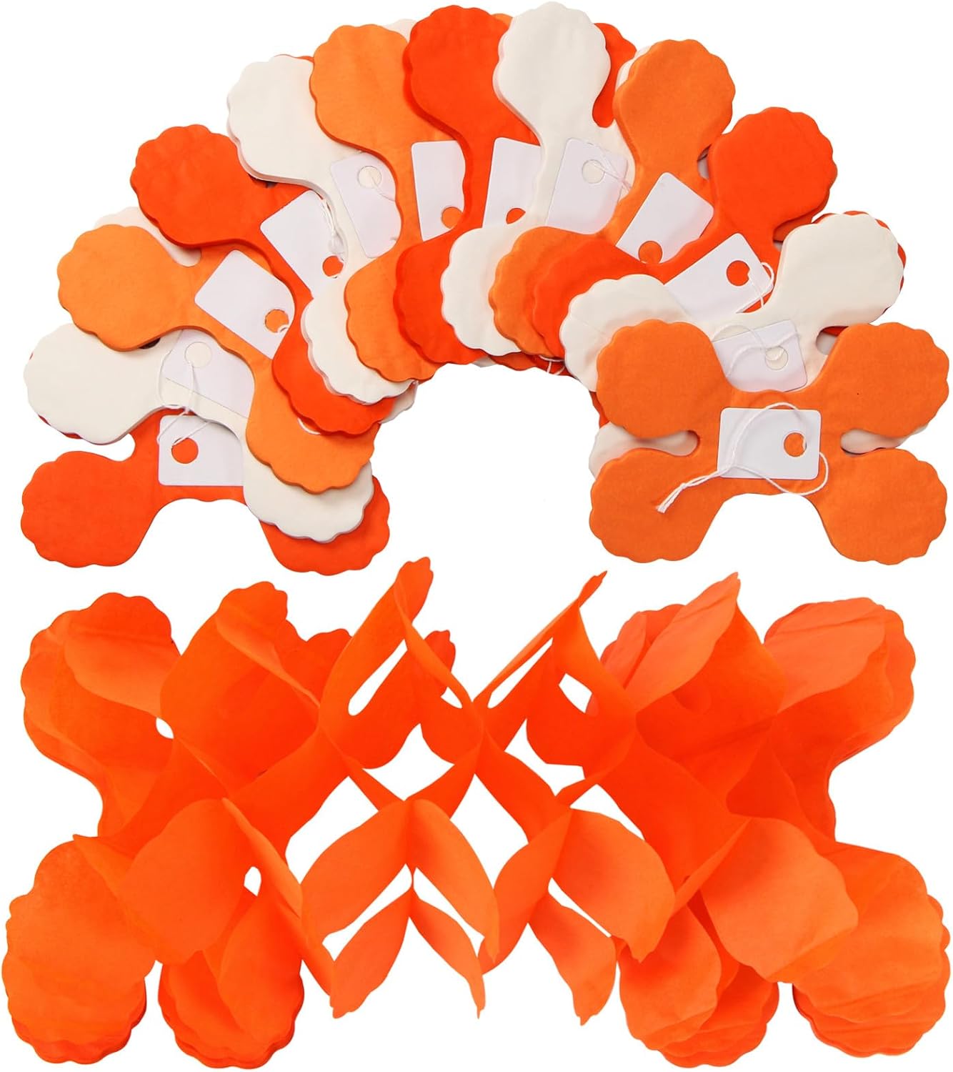 Orange Beige Fall Baby-Shower Party-Decorations Streamers Garland - 157Ft Four-Leaf Clover Autumn
